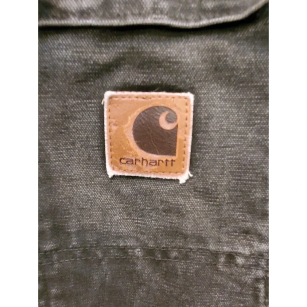 Vintage Carhartt C26 MOS Moss Green Arctic Quilt Lined Work Jacket Coat Small S